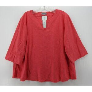 Iridium Top Large Garment Dyed Shirt Pullover Slub Cotton Knit NEW